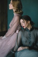Teal wedding dress from natural silk  0129 \ Anna Skoblikova | Photo 2