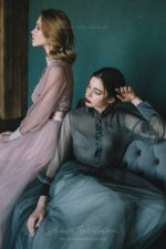 Teal wedding dress from natural silk  0129 \ Anna Skoblikova | Photo 3