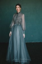 Teal wedding dress from natural silk  0129 \ Anna Skoblikova | Photo 8