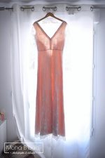 Ivory wedding dress with v-neck cut and open back - Image 8
