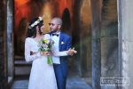 Ivory wedding dress with v-neck cut and open back - Image 12