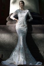 Luxurious lace wedding dress with the finest Italian mesh