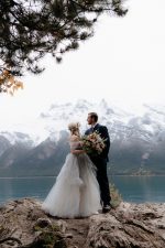 Grey Off the shoulder Wedding Dress by Anna Skoblikova