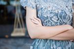 Luxurious gray-green evening and wedding gown - Image 6