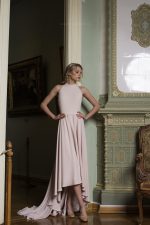 Yunona - An unusual design idea applied in a skirt makes a simple dress spectacular and feminine - Anna Skoblikova - High low wedding dress - Simple wedding dress