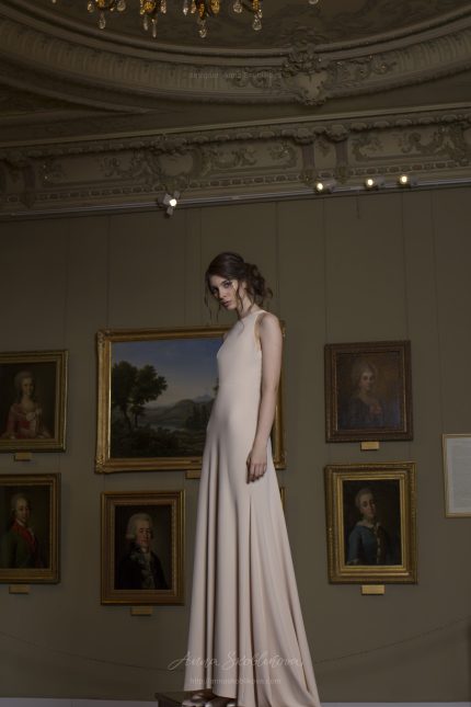 Lillian - Silhouette wedding gown is creatively detailed with rustic-styled elements - Anna Soblikova