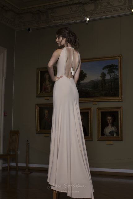 Lillian - Silhouette wedding gown is creatively detailed with rustic-styled elements - Anna Soblikova