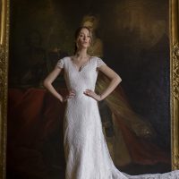 Euphoria - Fit and flare wedding dress \ Cap sleeve wedding dress