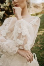 Long sleeve wedding dress - Enigma with Hand Embroidery