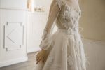 Long sleeve wedding dress - Enigma with Hand Embroidery