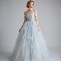 Blue Off the shoulder Wedding Dress by Anna Skoblikova