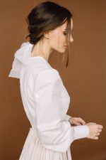 Two piece retro wedding dress in non traditional wedding style by Anna Skoblikova