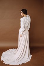 Two piece retro wedding dress in non traditional wedding style by Anna Skoblikova