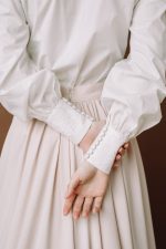 Two piece retro wedding dress in non traditional wedding style by Anna Skoblikova