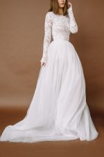 Long sleeve lace bodysuit \ Anna Skoblikova \ Wedding Dress