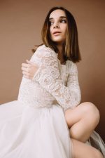 Long sleeve lace bodysuit \ Anna Skoblikova \ Wedding Dress