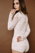 Long sleeve lace bodysuit \ Anna Skoblikova \ Wedding Dress