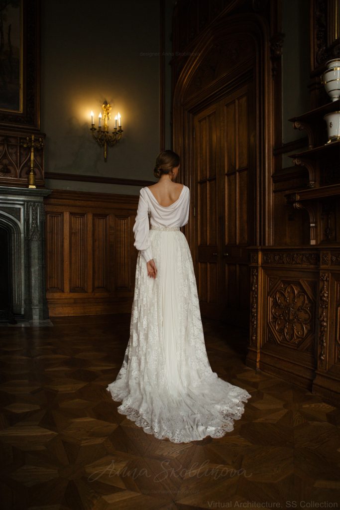 Crepe wedding dress - Nevada  Anna Skoblikova  0180 | Photo 5