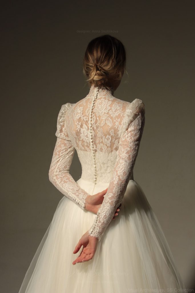 High neck long sleeve wedding dress - Anna // Anna Skoblikova // 0189 // Photo 2