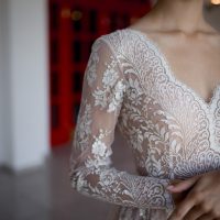 v neck wedding dress // Anna Skoblikova // 0198 | Photo 6