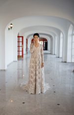 ball gown wedding dress with long lace sleeves // Anna Skoblikova // 0198 | Photo 7