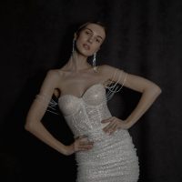 Off shoulder mini dress \ Anna Skoblikova \ 0199 | Photo 3